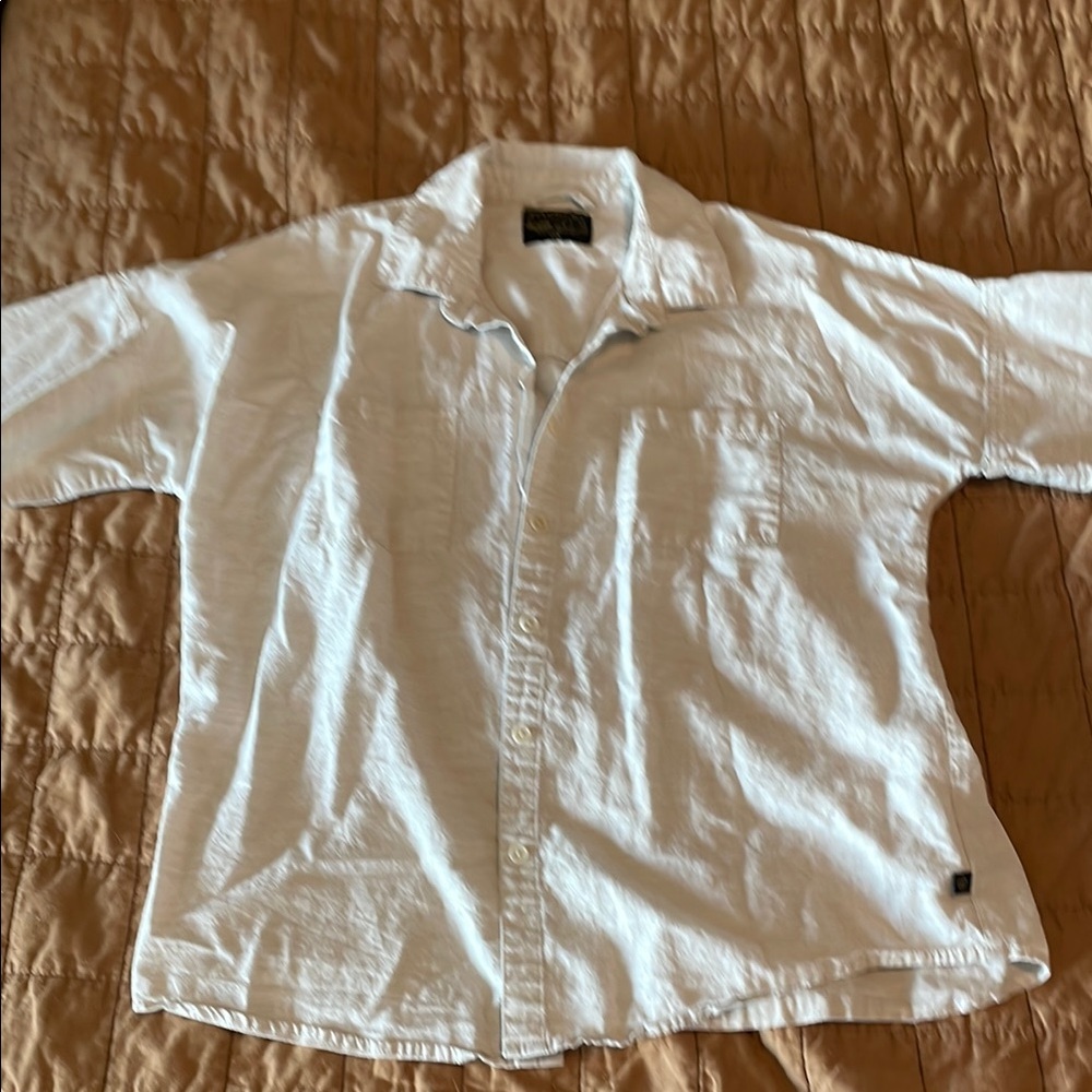 United By Blue Ivory Short Sleeved Button Down Shirt